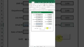 Data form with submit button Excel tutorials