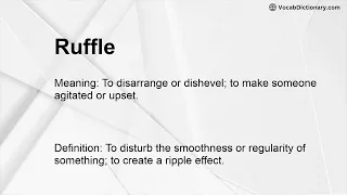 Ruffle Meaning