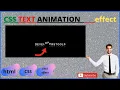 CSS Wavy Text Animation Effects Html5 CSS3 Animation