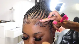 Feed In Braided Ponytail Inspiration Baby Hairs Tiffani Renae