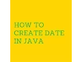How to create Date in java