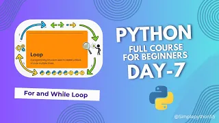 For and While Loop Explained Episode 7 Python Full Course for Beginners