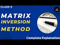 Matrix Inversion Method In Urdu Hindi 2x2 Matrix