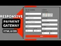 Responsive Payment Gateway using HTML CSS ONLY