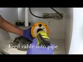 Elbow Pass drain snake clear clog drains in 12 minutes     https://www.helpmeplumbing.com