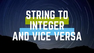 String to Integer and Vice Versa in python