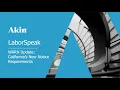LaborSpeak WARN Update - California s New Notice Requirements