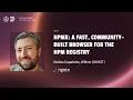 Matias Capeletto Willow GHOST - npmx a fast community-built browser for the npm registry