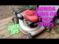 Quick Tip Honda Mower GCV160 Stops After a Few Minutes
