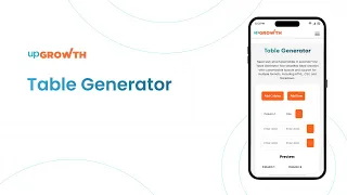 upGrowth Table Generator Tool Create HTML Tables in Seconds