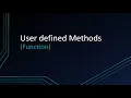 How to write user defines methods in java programming for beginners User defined methods