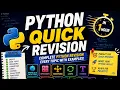 Python Complete Revision in 1 Hour Python for Beginners Everything You Need to Know