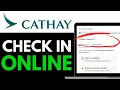 How to Check In Online Cathay Pacific 2025 UPDATE