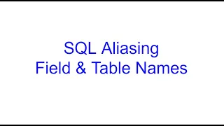 Aliasing Field Table Names Learn SQL from Scratch 5 Kovolff
