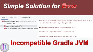 How to fix Incompatible Gradle JVM error in Android Studio