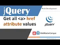 jquery how to get all href attribute values from a list