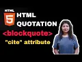 HTML tutorial for beginners in Hindi-06-HTML Quotation Part-1
