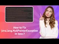 How to Fix java lang NullPointerException in Java Step-by-Step Guide