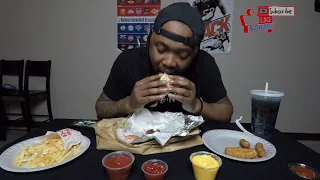 Loaded Gyro Cheese Fries Mozzarella Sticks MUKBANG Stoner Edition Ron Mac