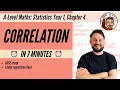 Correlation Year 1 in less than 7 minutes A-Level Maths Statistics Year 1 Chapter 4