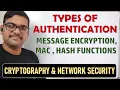 13-Message Authentication in Cryptography MAC vs Hash Functions vs Encryption