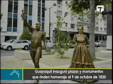 Guayaquil inauguró plazas y monumentos que rinden homenaje al 9 de Octubre de 1820