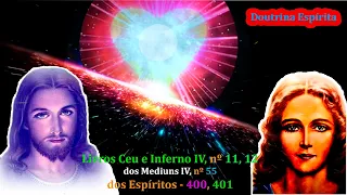 Ceu e Inferno cap IV 11, 12 Quadro inferno cristão; dos Médiuns Cap I n° 55; dos Espíritos 400, 401