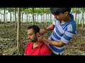 Very relaxing head and body massage neck cracking Indian Desi ASMR