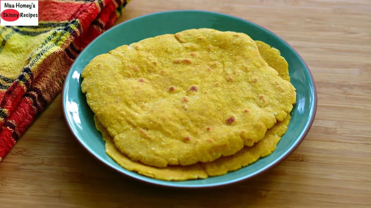 Makki Ki Roti - How To Make Makki Ki Roti - Gluten Free Cornmeal Flatbread   Skinny Recipes