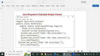 Java Program Simple Interest
