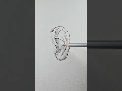 How to Draw an Ear ✏️ | Easy Sketching Tips #Shorts