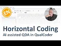 Horizontal Coding AI-Assisted Qualitative Data Analysis in QualCoder Free Open Source