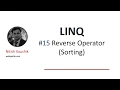 Reverse in LINQ LINQ tutorial for beginners