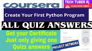 Create Your First Python Program All Quiz Answers Coursera Quiz Answers
