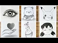 6 Easy drawing ideas that anyone can do Easy drawings step by step Pencil sketch drawing