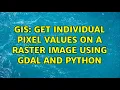 GIS Get individual pixel values on a raster image using gdal and python 3 Solutions