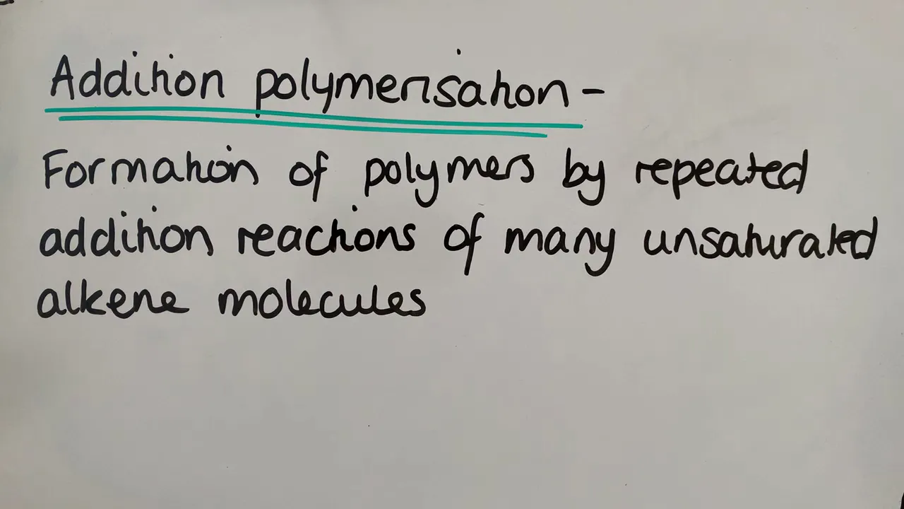 Addition polymerisation