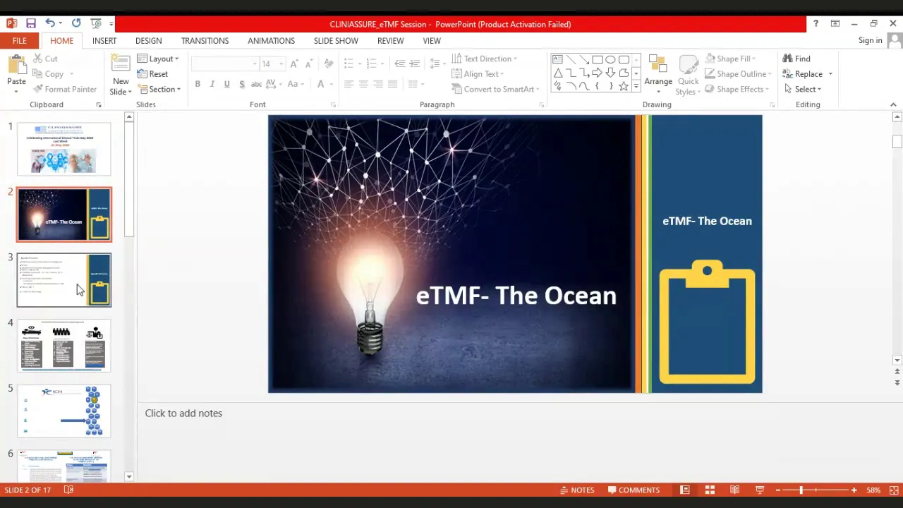 eTMF Session- Part 01 Conducted by CLINIASSURE- A Clinical Research Training and Consulting LLP