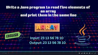 Java Program Print Array Elements in Same Line Array Basics Code Innovate