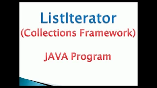 ListIterator in java Example Forward and Backward Traverse List