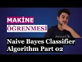 Python ile Makine Ogrenmesi 15 Naive Bayes Classifier Algorithm Part 02