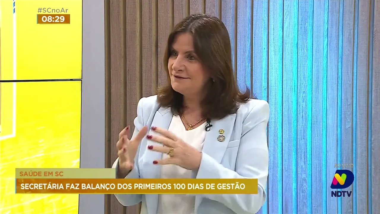 Secretária de Estado da Saúde de SC faz um balanço dos primeiros cem dias da pasta