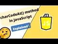 charCodeAt method in JavaScript explained with all scenarios