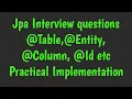 Spring Boot Tutorial In Hindi JPA in Hindi Table Entity Project Database