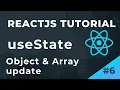 ReactJS Tutorial useState hook Array Object Part 6