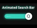 Animated Search Bar With Glowing Effect HTML5 CSS3 Full Tutorial