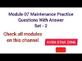 Maintenance Practice Question Bank Part 2 Module 07 EASA DGCA CAA exam question