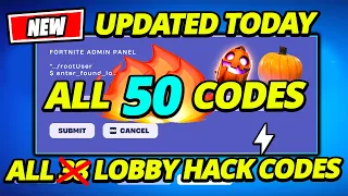 ALL 50 LOBBY HACK CODES (UPDATED) Fortnite Season 4 Admin Panel Codes!! How to GET ALL FREE Sprites!