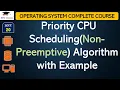 L20 Priority CPU Scheduling Non-Preemptive Algorithm with Example Operating System Lectures