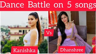 Download Kanishka Talent hub Vs Dhanshree Verma | Dance Battle on 5 songs | Dance Battle Channel MP3